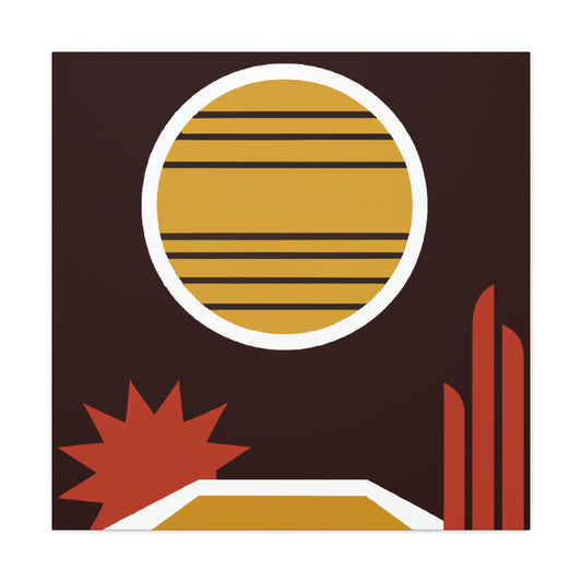 Gliding Shapes- Midcentury - Canvas