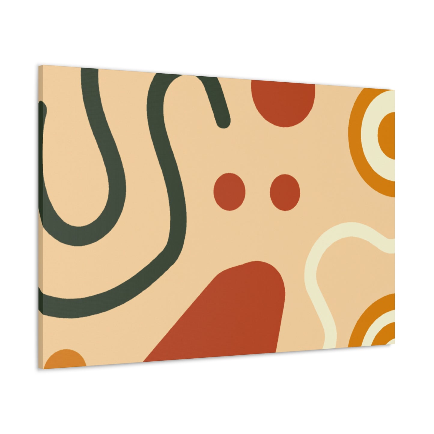 "Rustic Lunar Glow - Midcentury" - Canvas