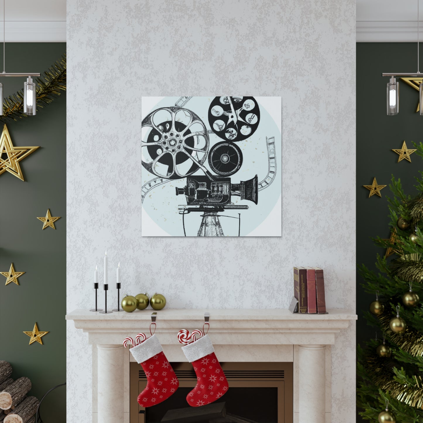 The Reel Spinners - Retro Music and Film Canvas