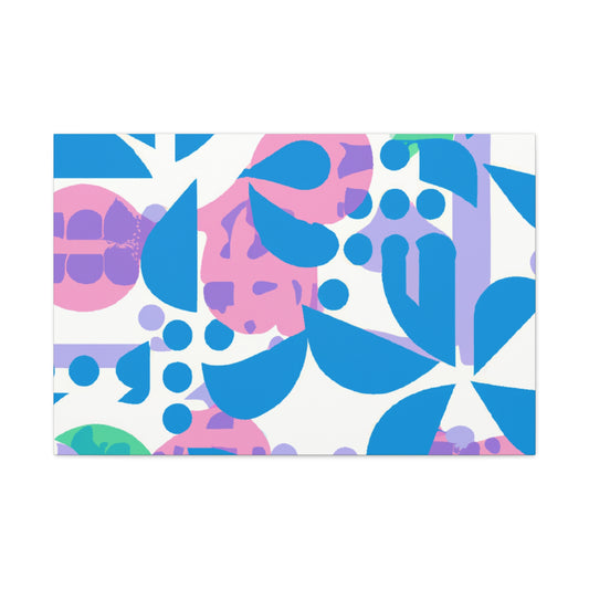 Blue Pinky - Floral Canvas