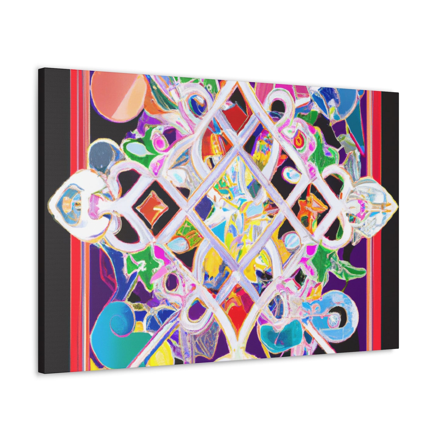 Jewel Snowflake- Glass Canvas
