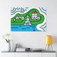 Lakefront Sparkles - Minimalism - Canvas