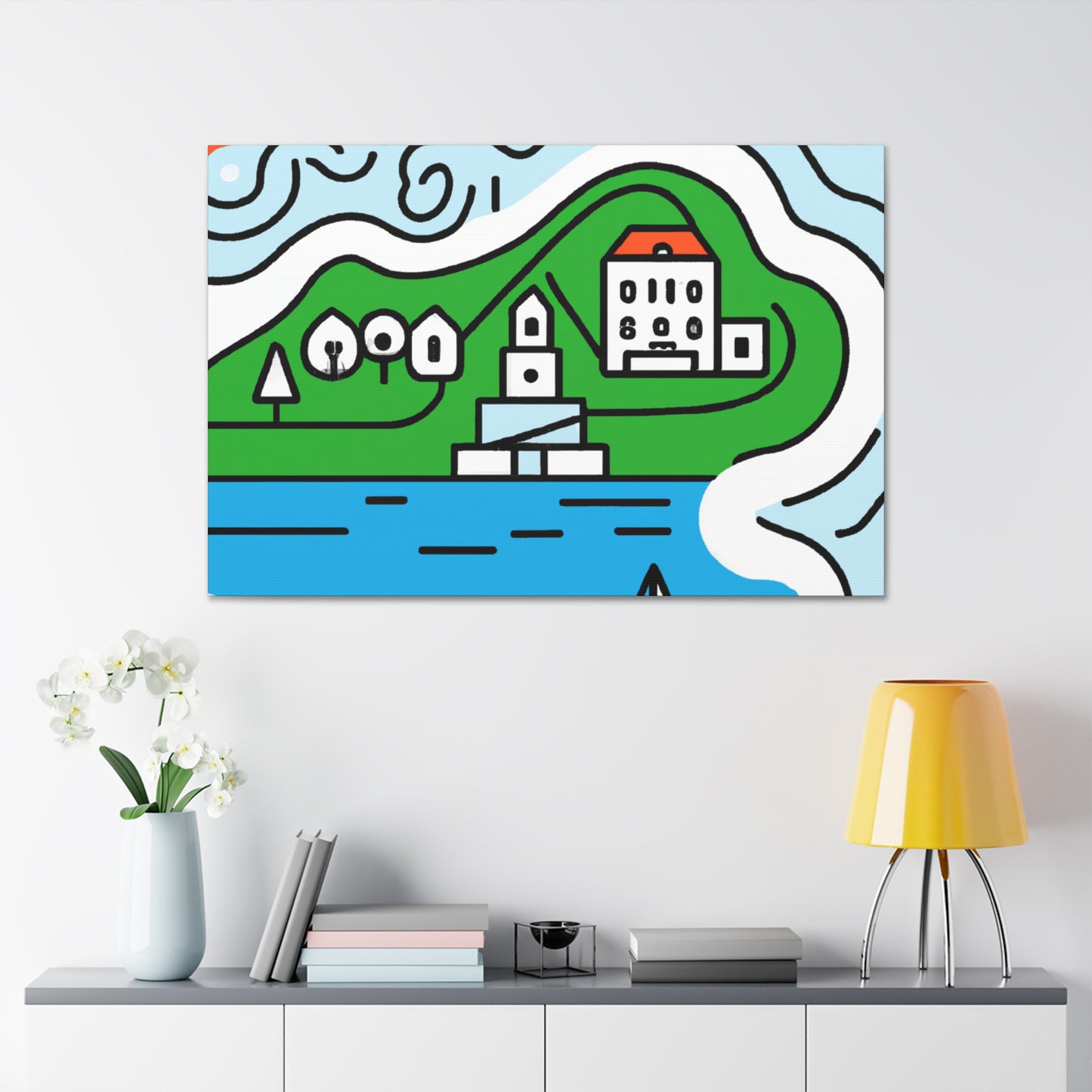 Lakefront Sparkles - Minimalism - Canvas