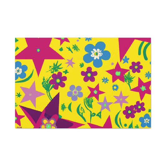 Funky Floral Flair: - Floral Canvas