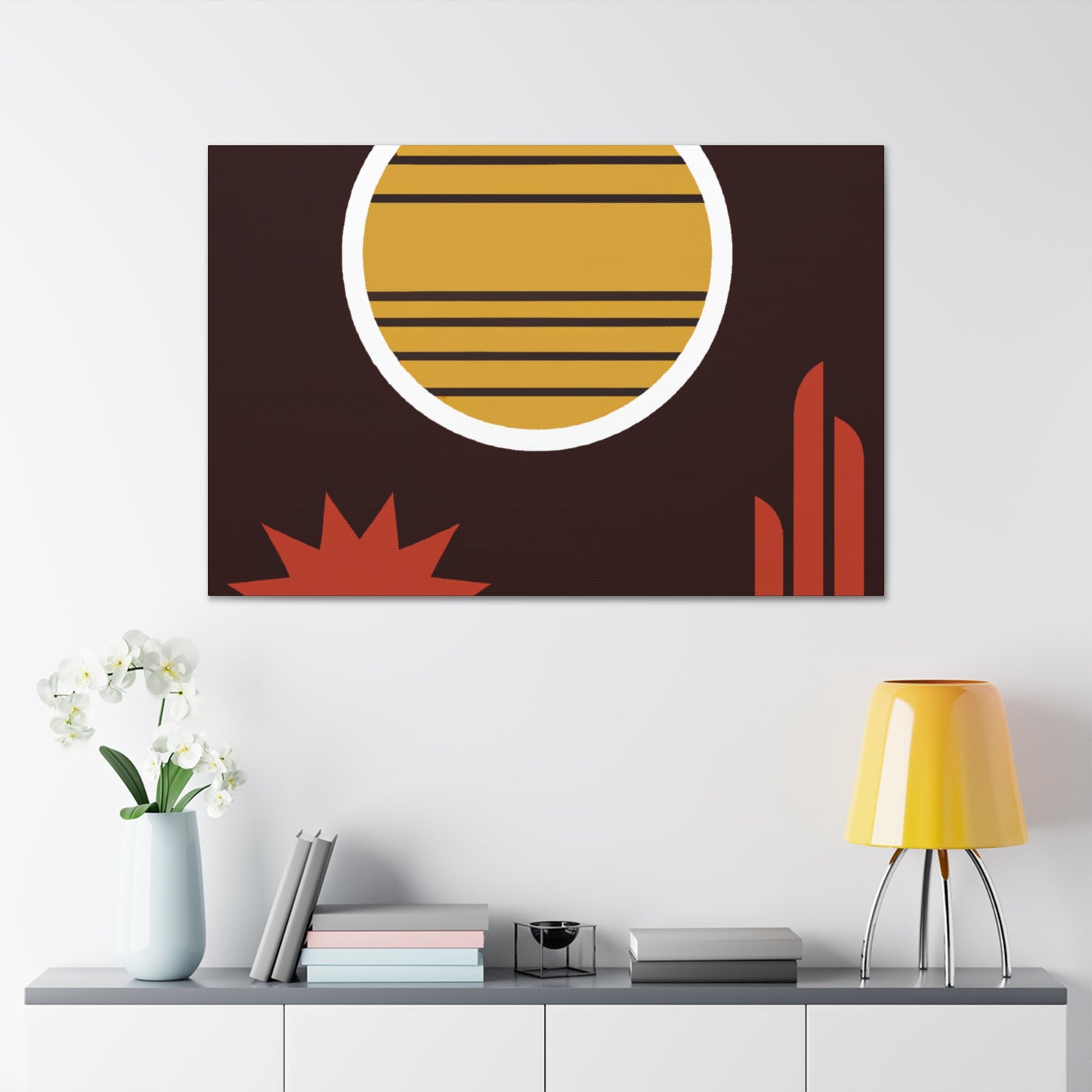 Gliding Shapes- Midcentury - Canvas