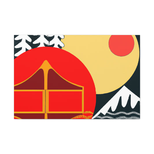 Serene Oasis - Midcentury - Canvas