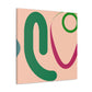 Multicolor Maze- Midcentury - Canvas