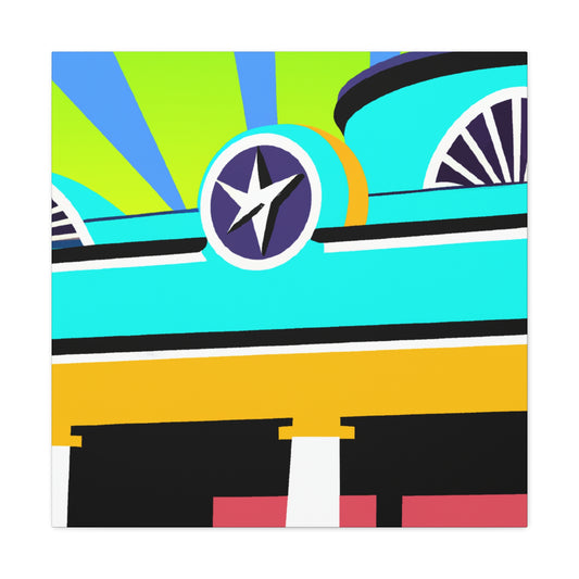 "The 'Rocket Ride' Drive-In Movie Experience" - Canvas - Pop Art