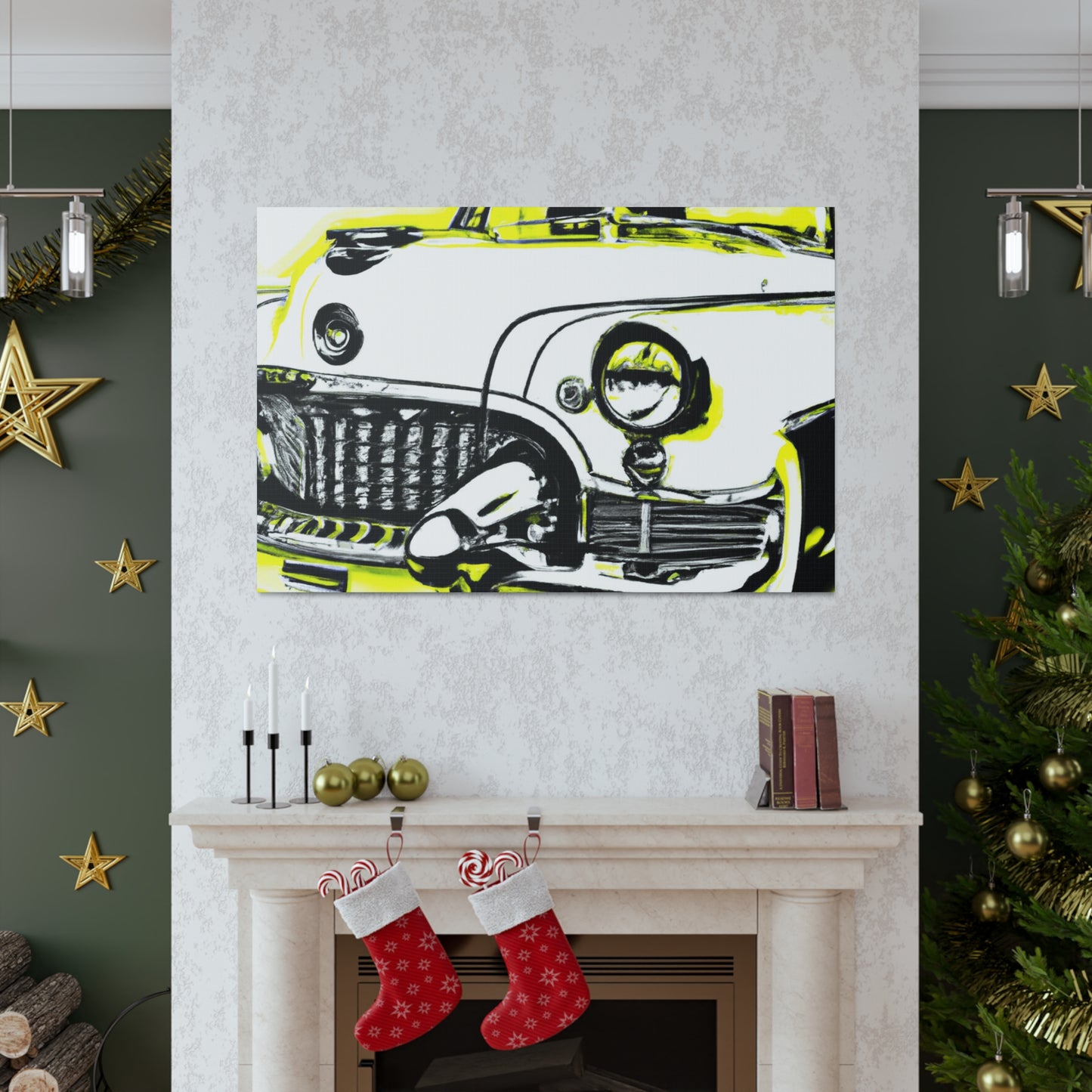 "Classic Automotive Reflection" - Automobile Canvas
