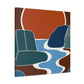 Vivid Hexagon- Midcentury - Canvas