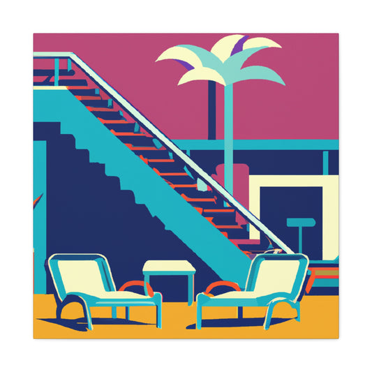 Vineyard Vista- Midcentury - Canvas