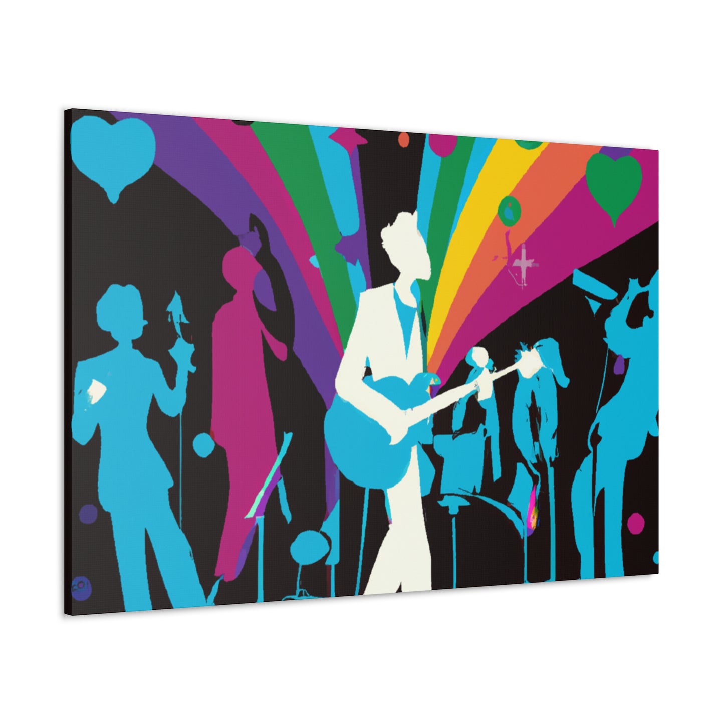 "Electric Blueberry - Retro Music" - Canvas