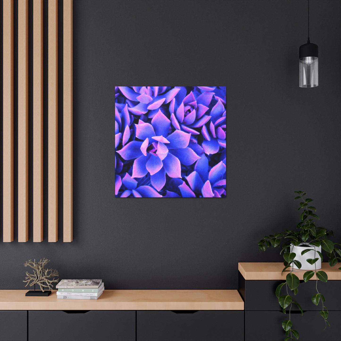 Floral Eden Print. - Canvas - Succulent