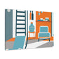 "Atomic Journey - Midcentury" - Canvas