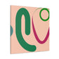 Multicolor Maze- Midcentury - Canvas