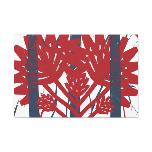 Sparklecrane - Floral Canvas Retro Design