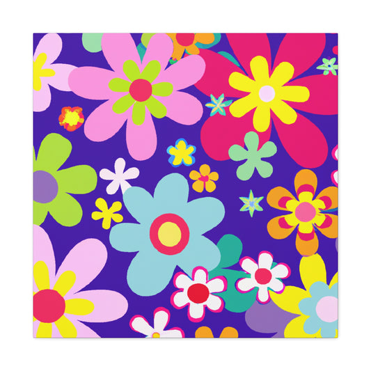 The Floral Dash!  A zany race involving teams of five, where each member must pick up a different type of flower while running as fast as they can to the finish line! Only the team that has all five members and their - Canvas