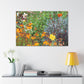 Garden Buzz; A Swarm of Colorful Blooms. - Floral Canvas