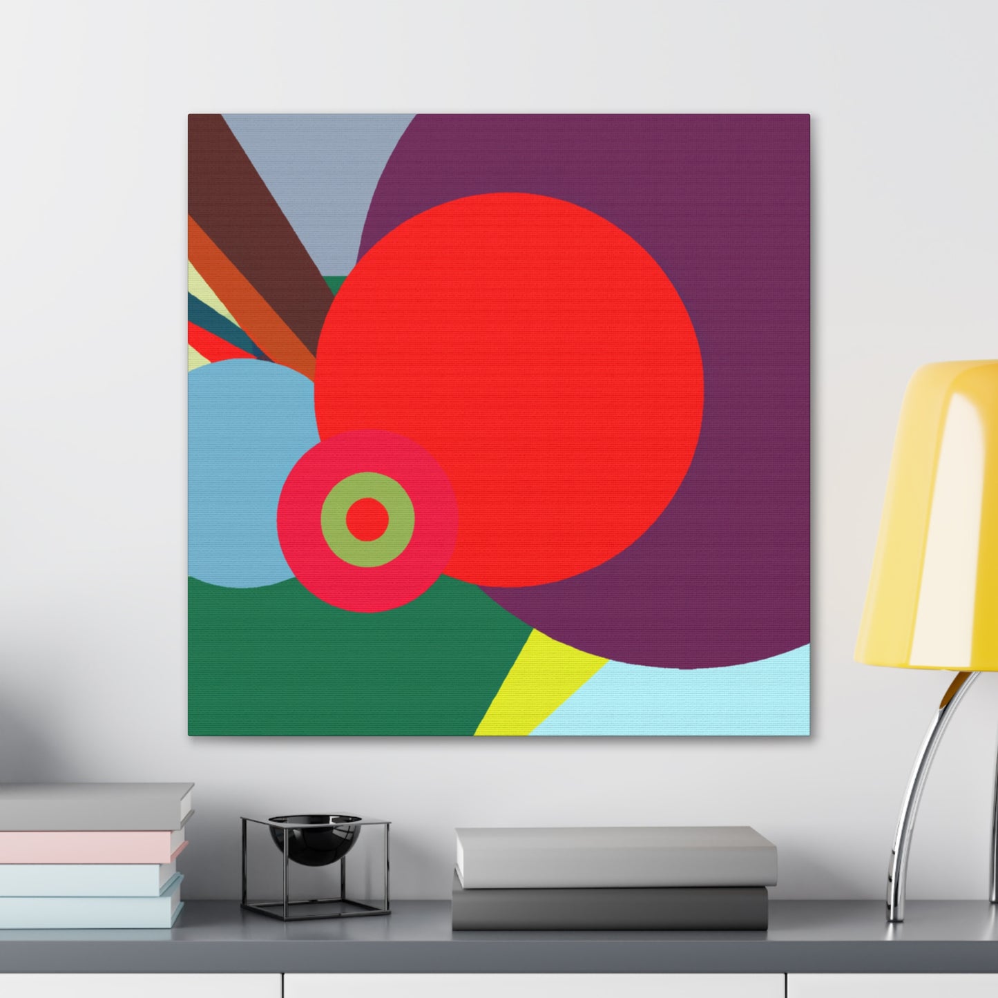 "Cheerful Vibes - Midcentury" - Canvas