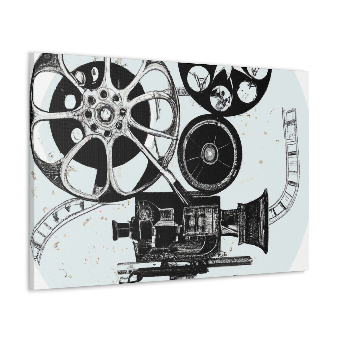 The Reel Spinners - Retro Music and Film Canvas