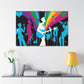 "Electric Blueberry - Retro Music" - Canvas