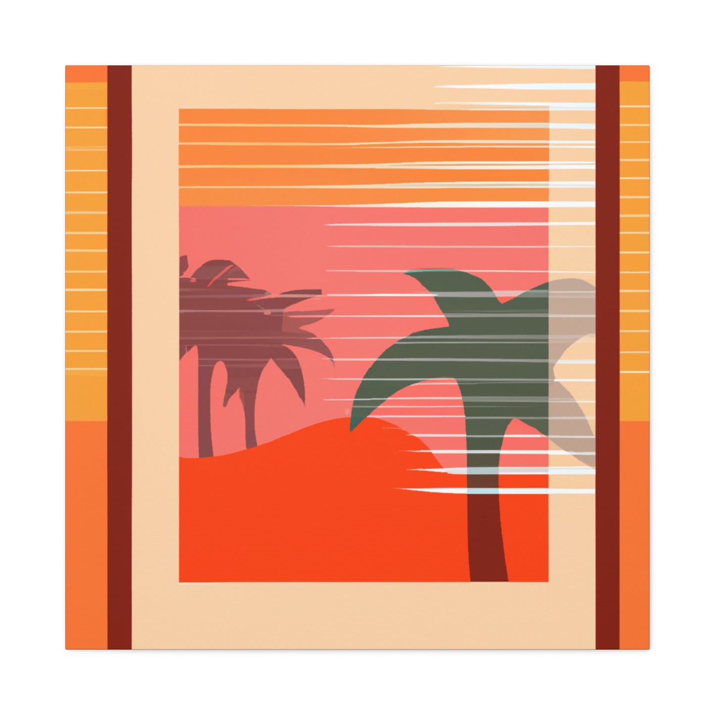 "Dawning Blush - Midcentury" - Canvas
