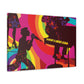 "Cool Cat Shuffle - Retro Music" - Canvas