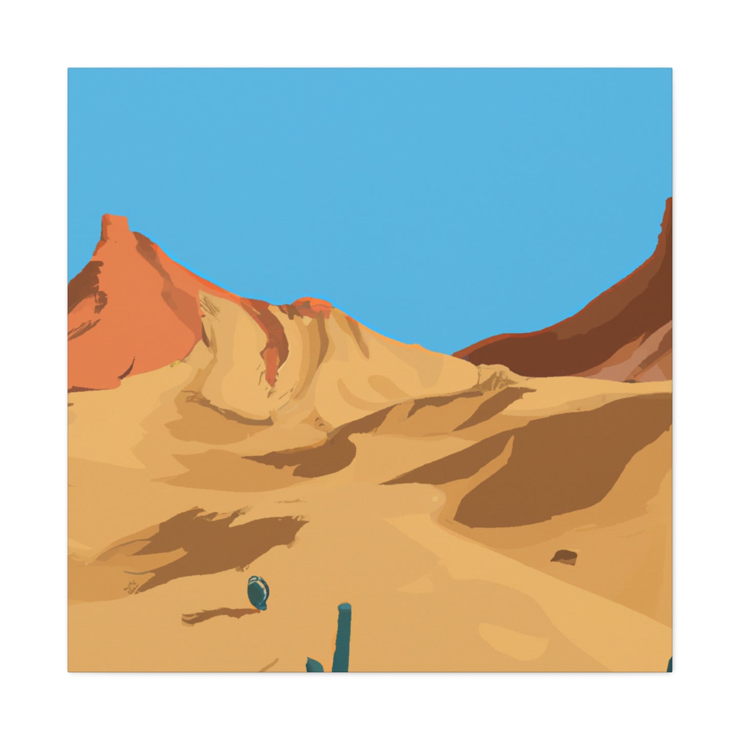 Crimson Mirage-Landscape - Desert Landscape Canvas
