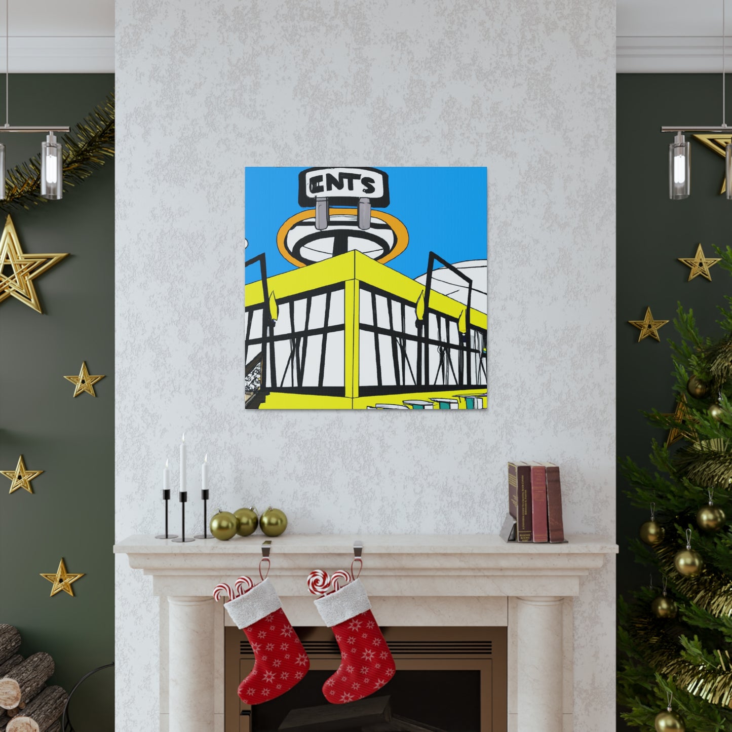 Tail-Spin Twist-n-Shout Dance Hall. - Canvas - Pop Art