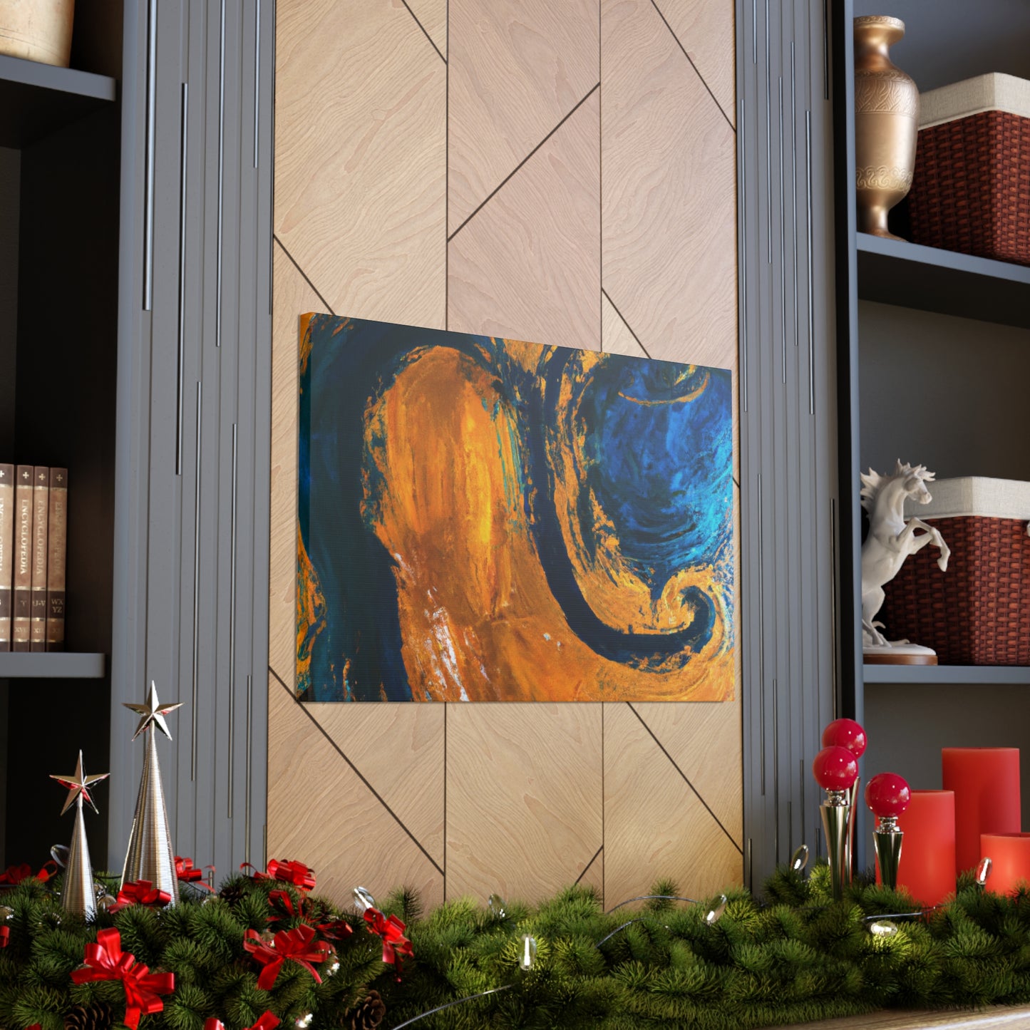 Golden Wave- Abstract Canvas