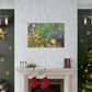 Garden Buzz; A Swarm of Colorful Blooms. - Floral Canvas