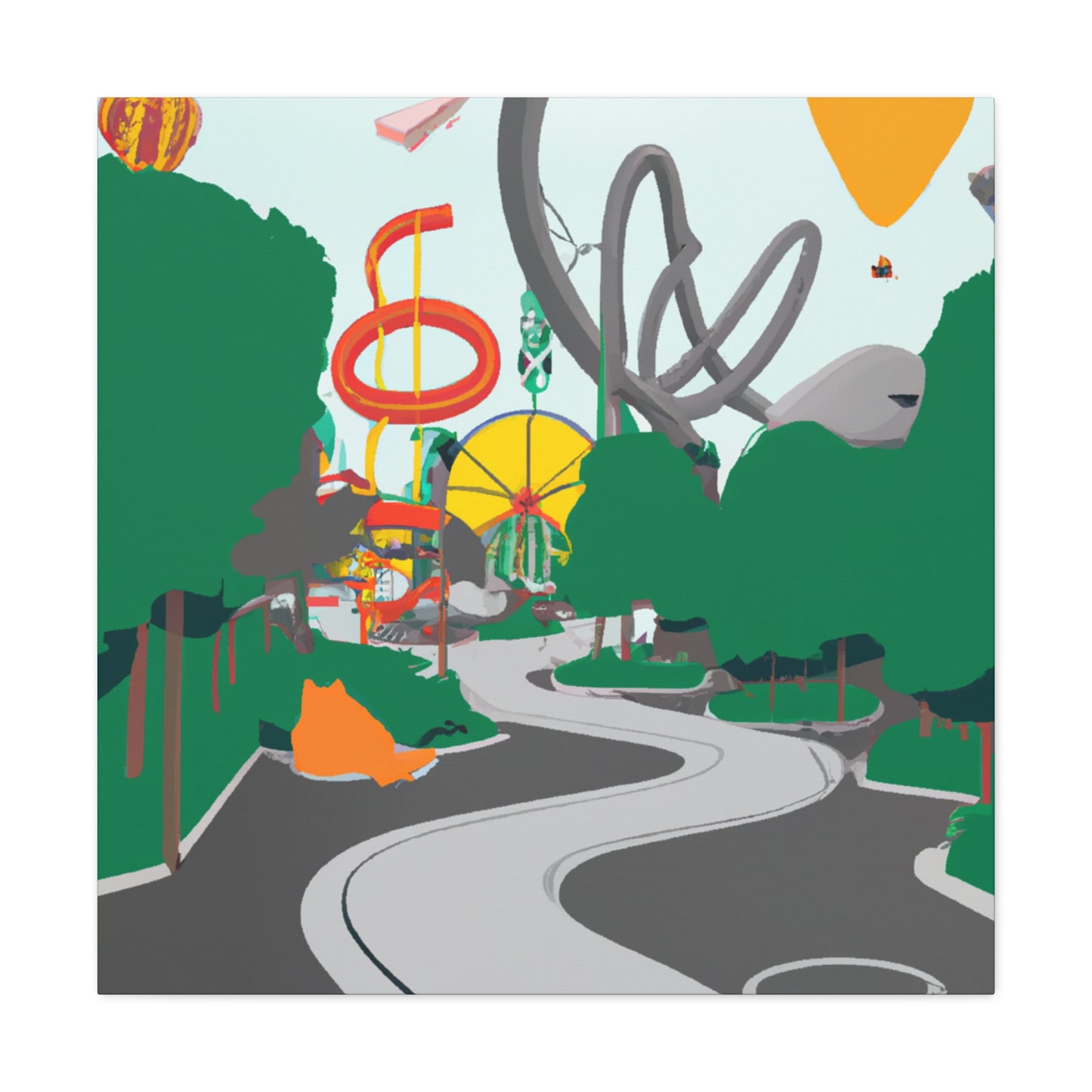 Verde Frenzy - Landscape - Amusement - Canvas