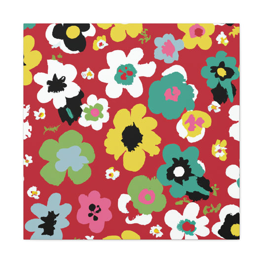 "Petal's Poise" - Floral Canvas
