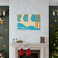 Temple River - Midcentury Canvas