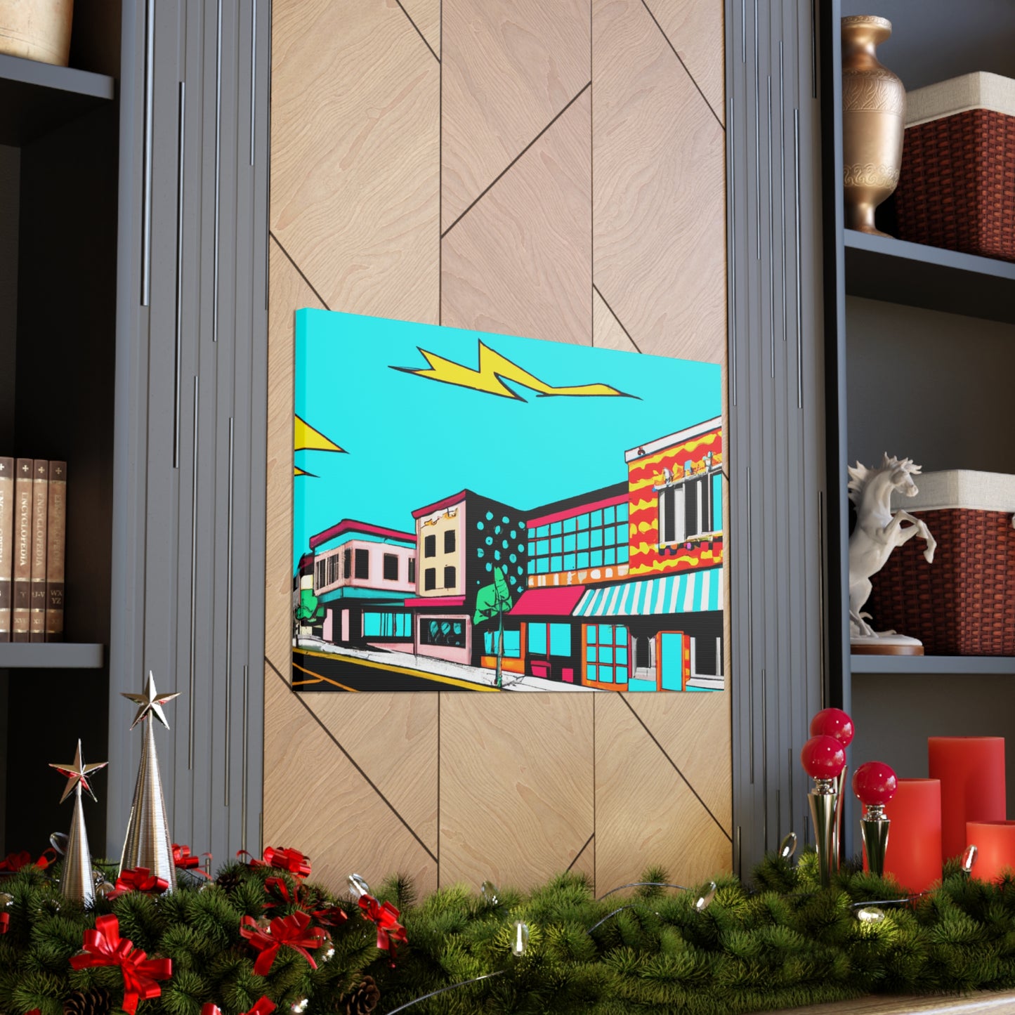 Jukebox Alley - Pop Art Canvas