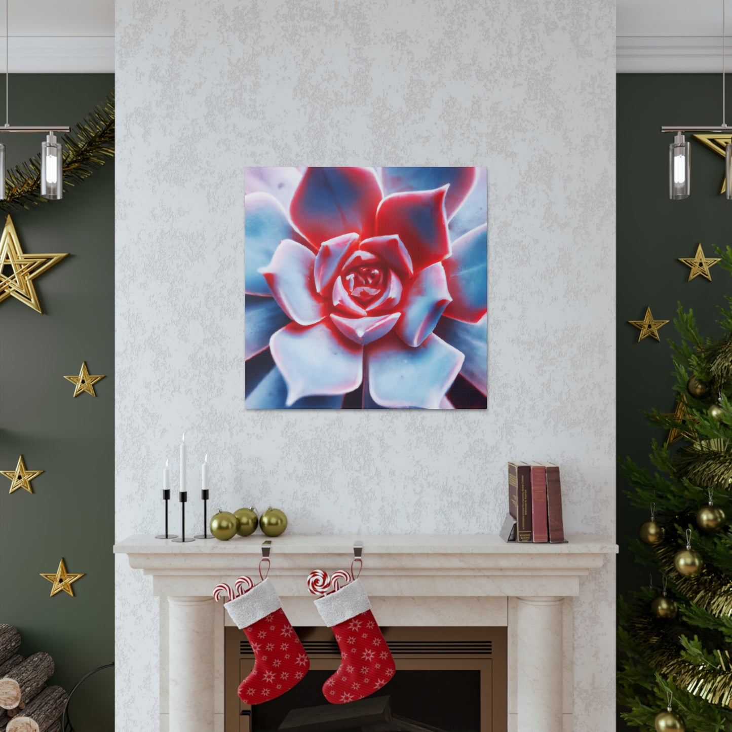 "Garden Glimmer" - Canvas - Succulent
