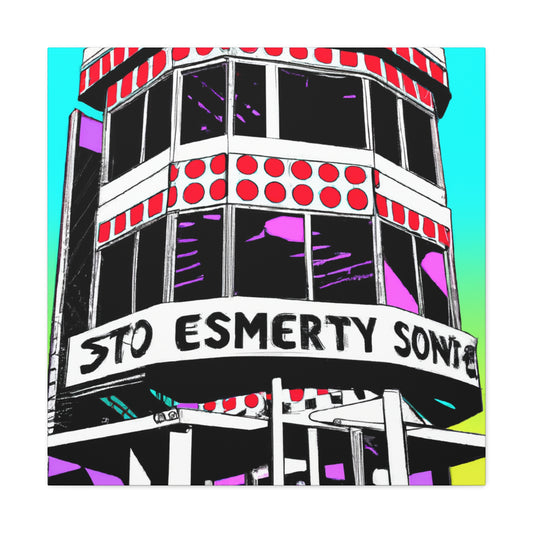 Space-Age Skating Palace. - Canvas Pop Art