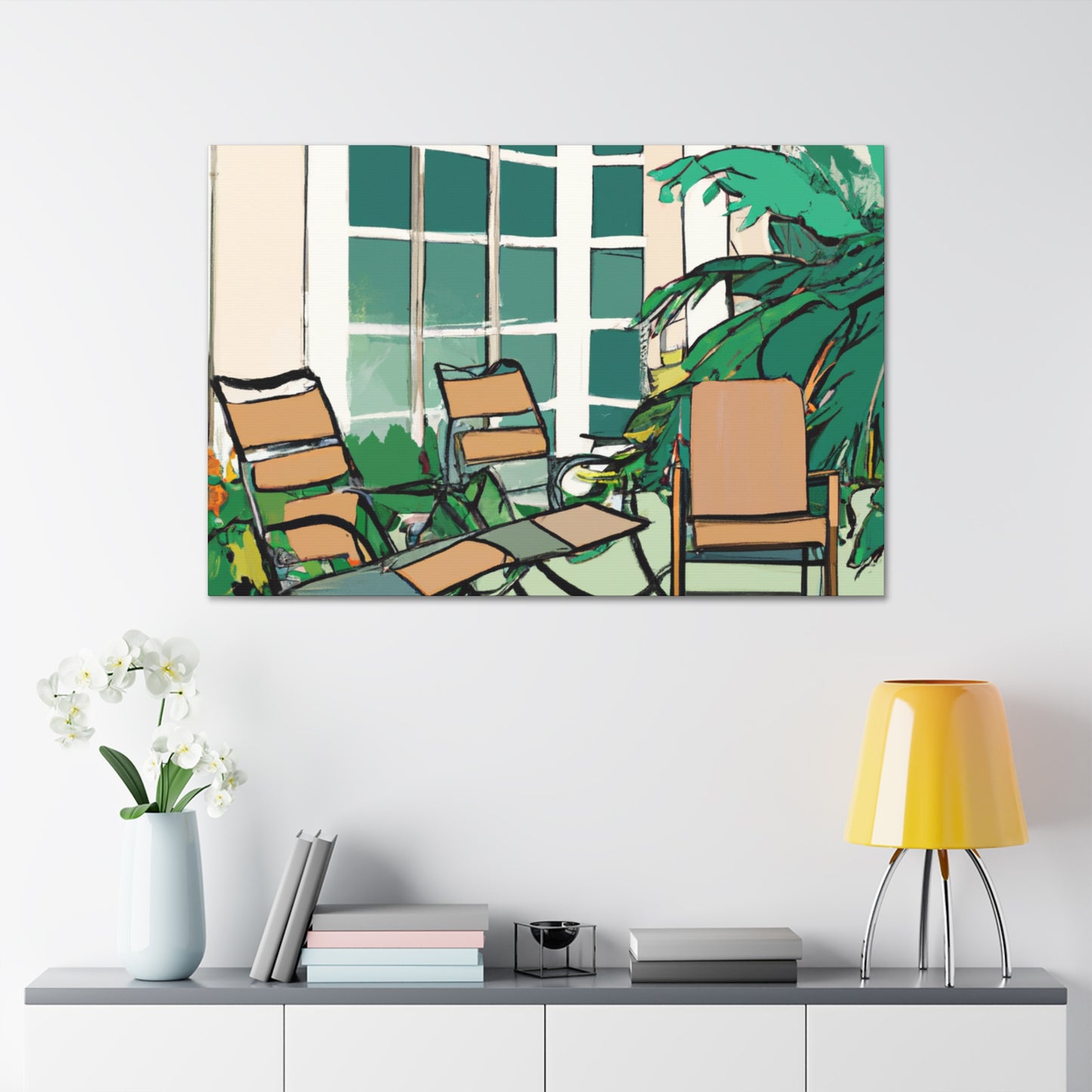 Vibrant Abstraction - Midcentury - Canvas