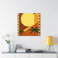 Flamingo Blossom. - Midcentury Canvas