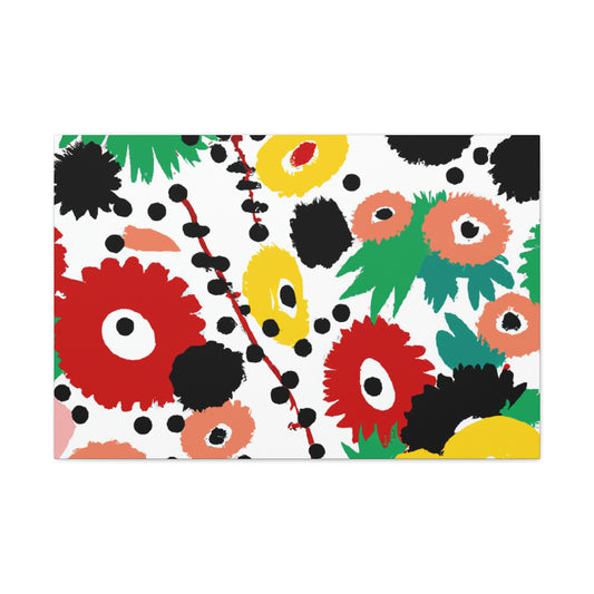 Petal Pattern Poetry - Floral Canvas