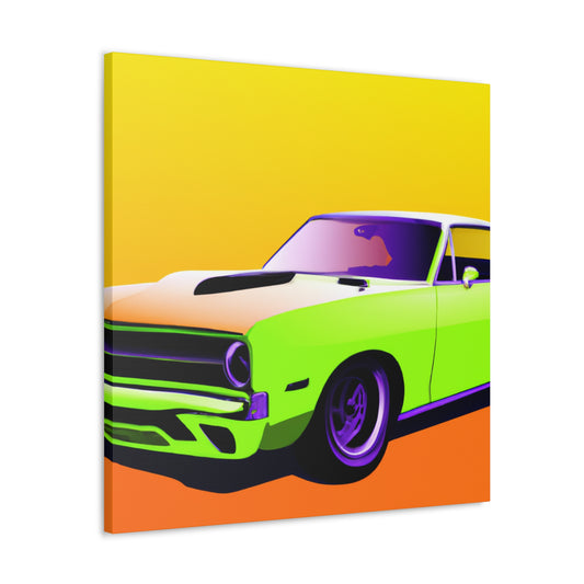 Big Neon Rocket - Automobile - Canvas