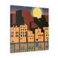 Urban Night - Midcentury Canvas