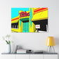 "Happy Wheels Tire Shop." - Canvas - Pop Art