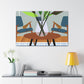 Vibrant Refraction - Midcentury - Canvas