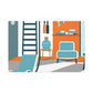 "Atomic Journey - Midcentury" - Canvas