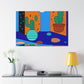 Harmonious Blooms - Midcentury - Canvas