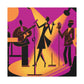 "Electric Fireflies - Retro Music" - Canvas