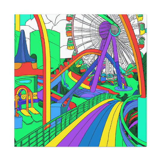 Ferris Paradise - Landscape - Amusement - Canvas