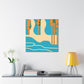 Temple River - Midcentury Canvas