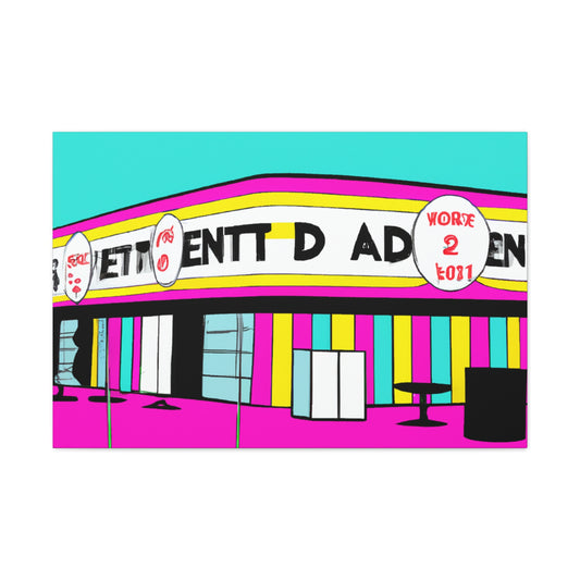 Radiant Rock n Roll Cafe - Canvas - Pop Art
